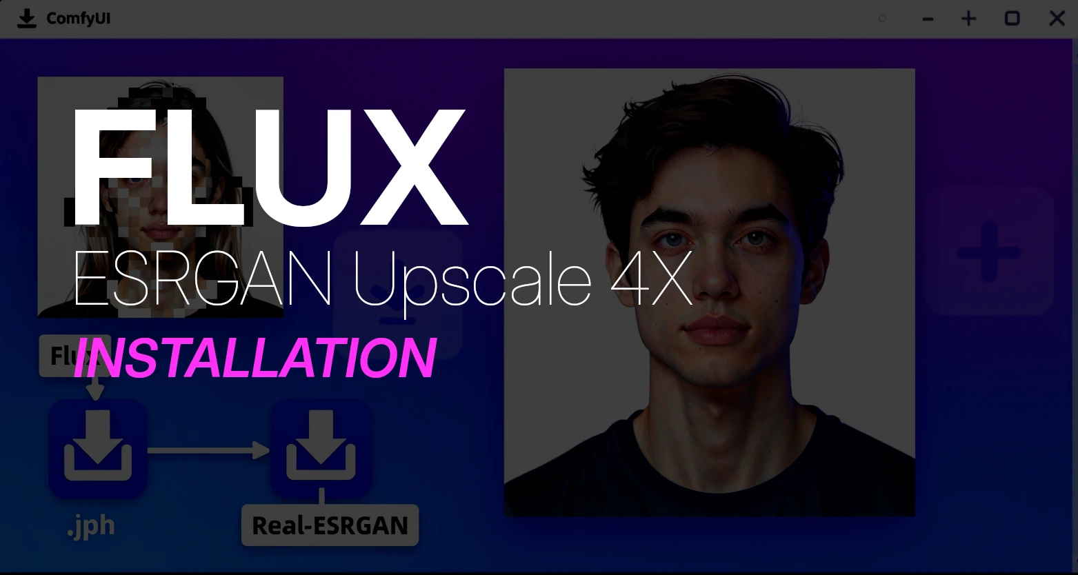ComfyUI Workflow einrichten: Flux-Bilder automatisch mit Real-ESRGAN 4× hochskalieren