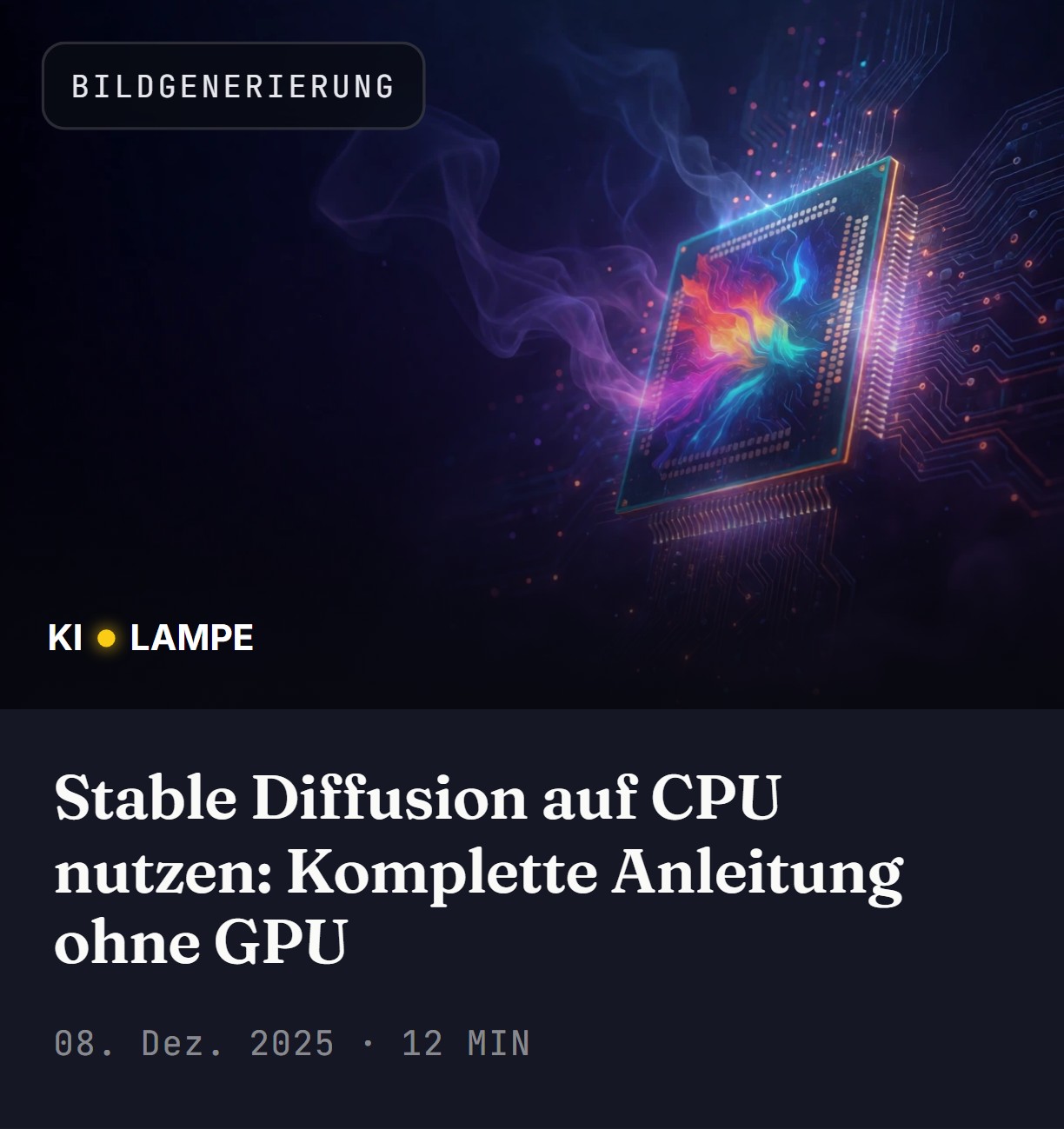 Stable Diffusion auf CPU nutzen: Komplette Anleitung ohne GPU