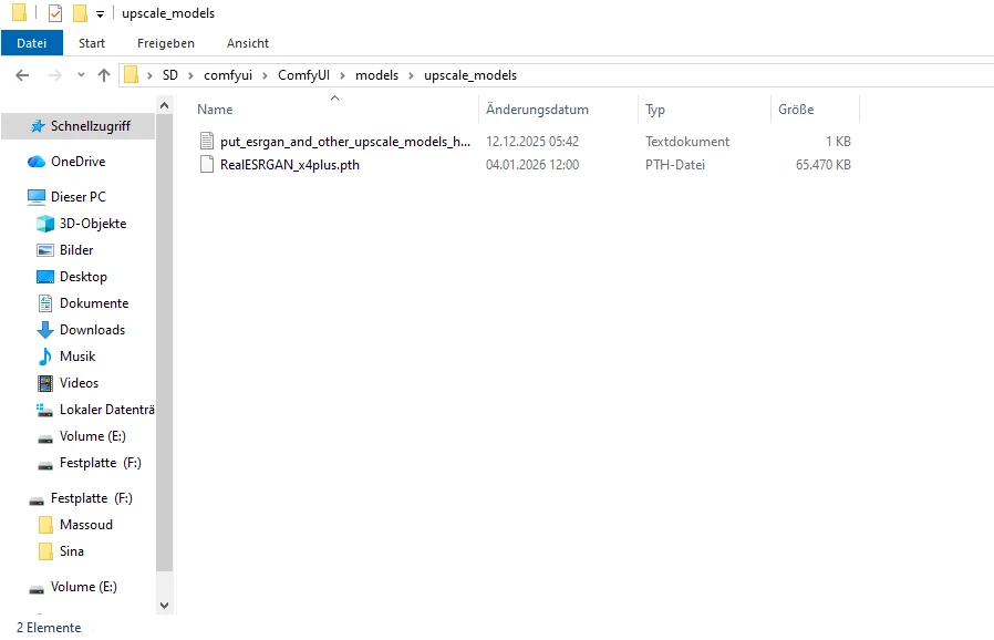 Real-ESRGAN Modell Verzeichnis